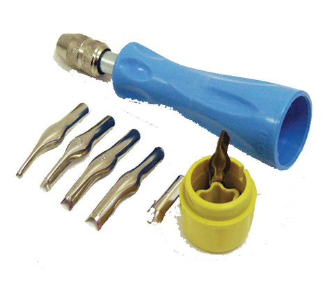 Quick Release Linoleum Cutter Set with 5 Cutters
