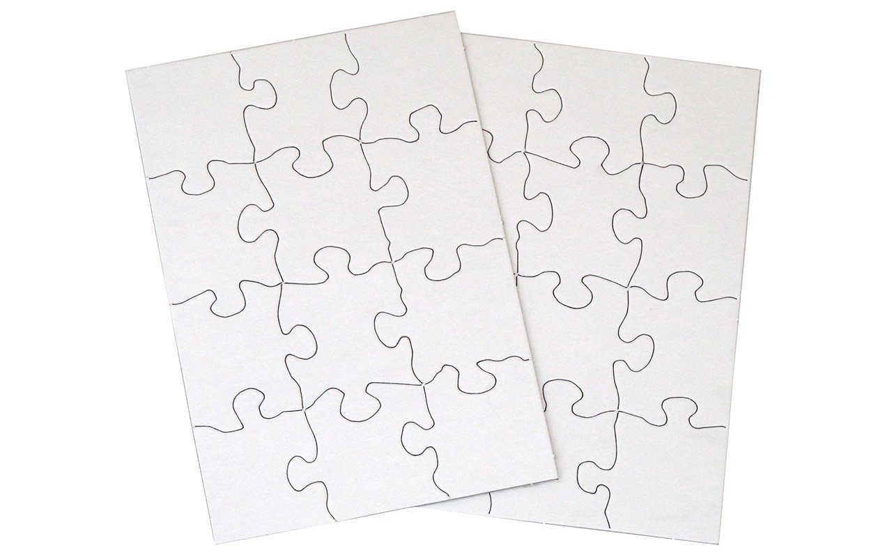 8.5x 11 Blank Puzzles with Envelopes - 63 Piece