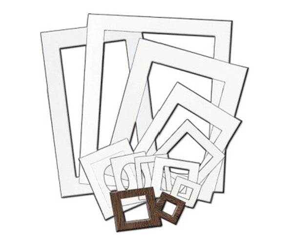 Pre-Cut White Mat Frames, Mat Assortment Package